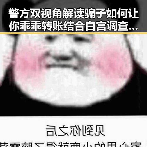警方双视角解读骗子如何让你乖乖转账结合白宫调查局挫败针的最新动态